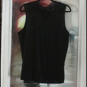 Valerie Stevens,Black Velvet top,Size XL